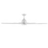 Wac Mocha XL Indoor and Outdoor 8-Blade Smart Ceiling Fan 66in Matte White with Remote Control F-064